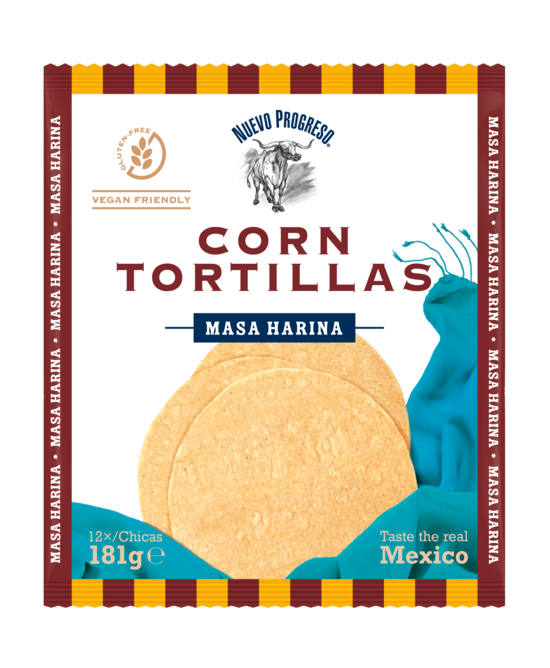 12 baltās kukurūzas tortillas