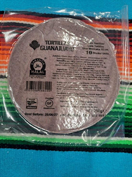 Zilās kukurūzas tortillas 