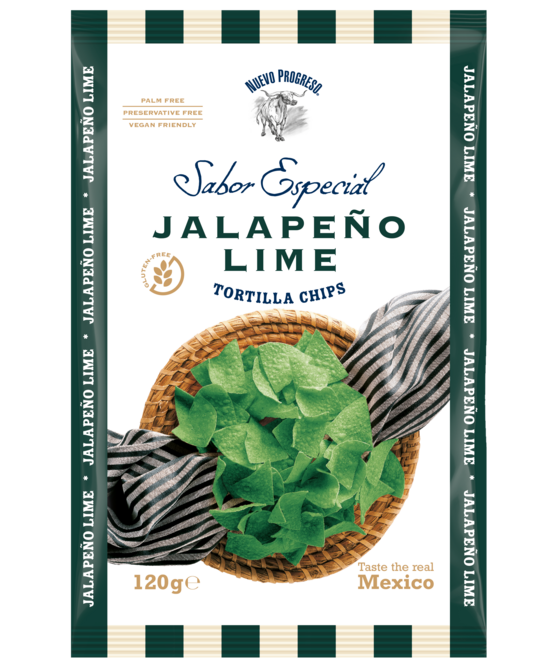 Tortilla čipsi ar halapeņo un laimu